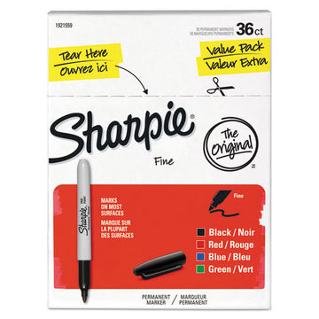 Sharpie® Fine Tip Permanent Marker Value Pack, Fine Bullet Tip, Assorted Colors, 36-pack freeshipping - TVN Wholesale
